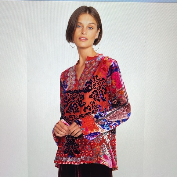 Like New Johnny Was Syriah Burnout Enta Blouse - XXL - Picture 2 of 12